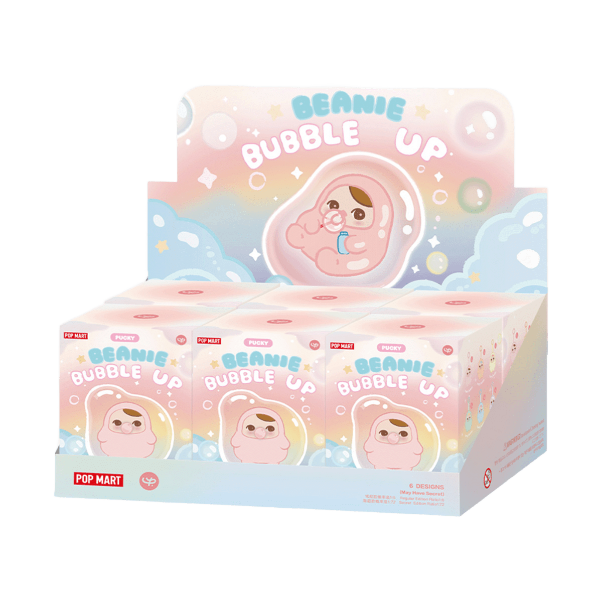 Pop Mart Pucky Beanie Bubble Up Series Sealed Case (6 Blind Box)