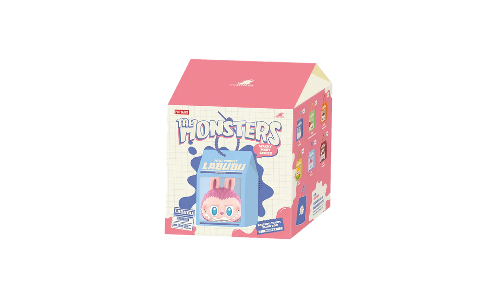 Pop Mart Labubu The Monsters Wacky Mart Series Squishy Charm Sealed Case (6 Blind Box)