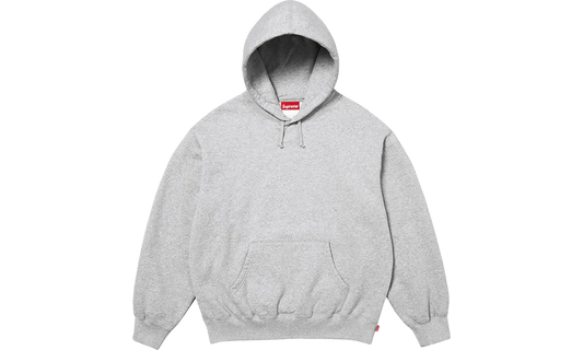Supreme Satin Appliqué Hooded Sweatshirt (FW25) Heather Grey