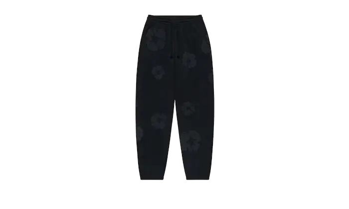 Denim Tears Cotton Wreath Sweatpants Black Monochrome