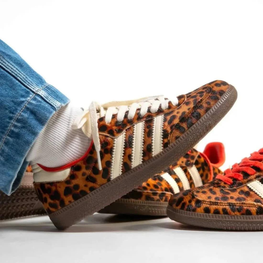 Adidas Samba OG Preloved Red Leopard (Women's)
