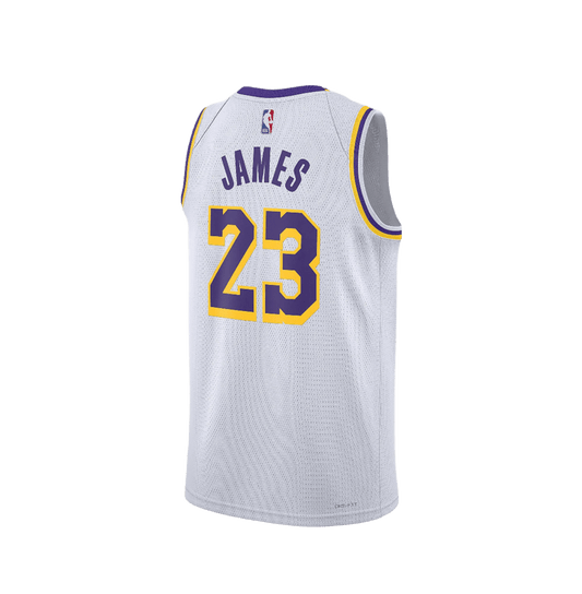 Nike NBA Los Angeles Lakers LeBron James Association Edition Swingman Dri-FIT Jersey White