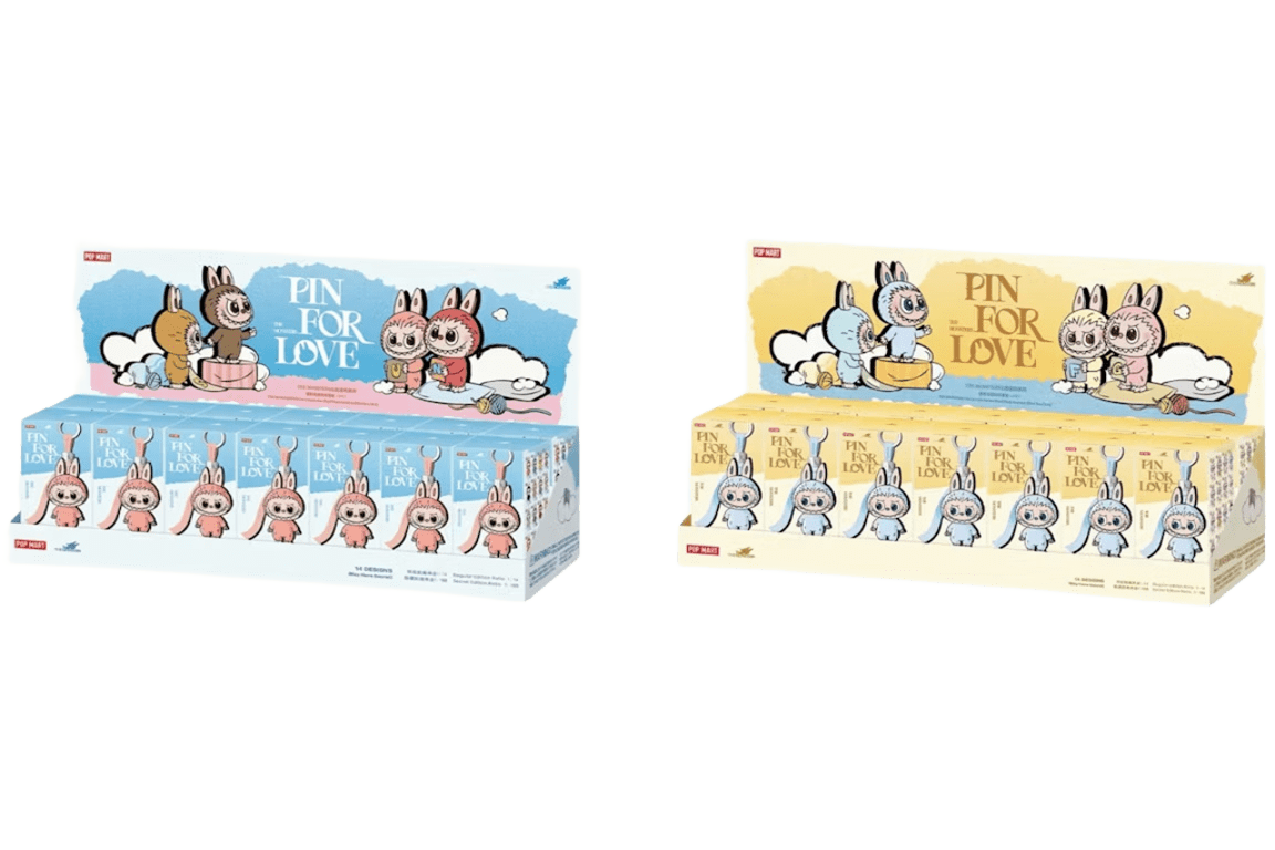 Pop Mart Labubu The Monsters Pin for Love Series Vinyl Plush Pendant (A-M) & (N-Z) Sealed Cases Set (28 Blind Box)