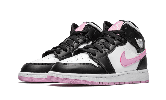 Air Jordan 1 Mid White Black Light Arctic Pink (GS)