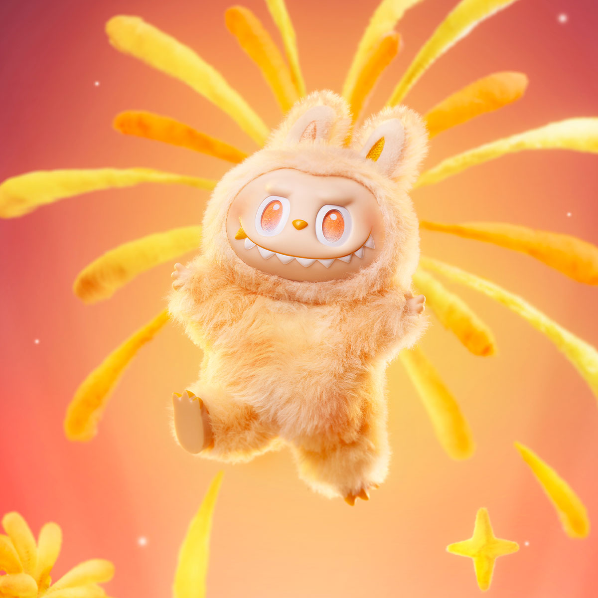 Pop Mart Labubu The Monsters Big into Energy Series Happiness Vinyl Plush Pendant
