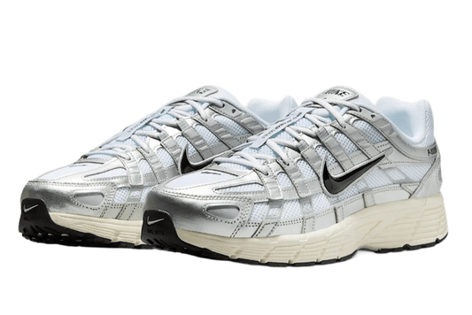 Nike P-6000 White Metallic Silver Flat Silver Black