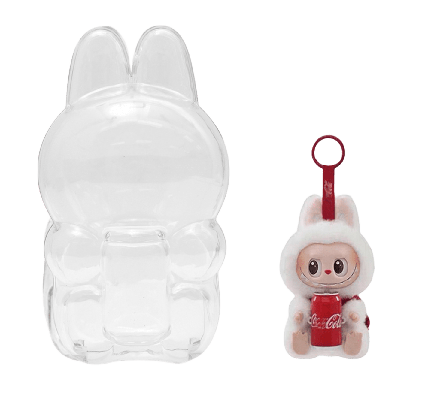 Labubu Doll Transparent Protective Cover Macarons & Have a seat & Coca Cola