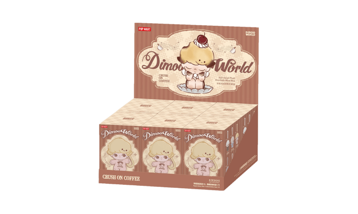Pop Mart DIMOO Crush on Coffee Series Plush Keychain Sealed Case