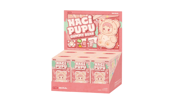 Pop Mart HACIPUPU Gummy Bear Series Vinyl Plush Pendant Sealed Case (6 Blind Box)