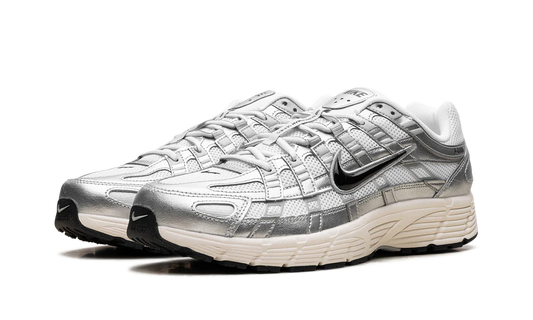 Nike P-6000 White Metallic Silver Flat Silver Black