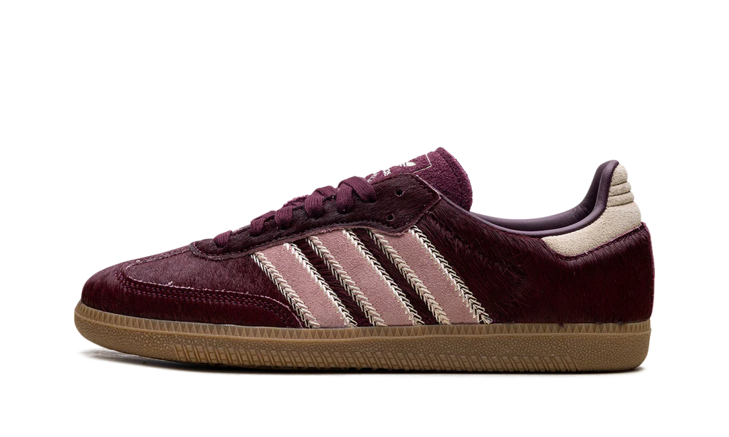 Adidas Samba OG Maroon Sand Strata Pony (Women's)