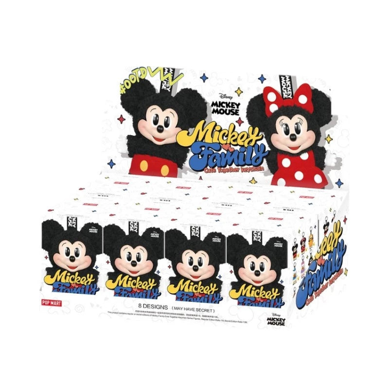 Pop Mart Disney Mickey Family Together Series Plush Keychain Sealed Case (8 Blind Box)