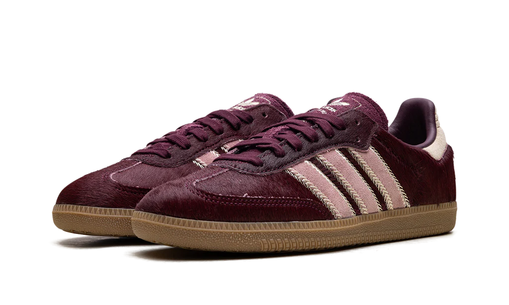 Adidas Samba OG Maroon Sand Strata Pony (Women's)