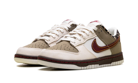 Nike Dunk Low Retro Khaki Team Red Pearl White