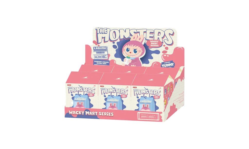 Pop Mart Labubu The Monsters Wacky Mart Series Squishy Charm Sealed Case (6 Blind Box)
