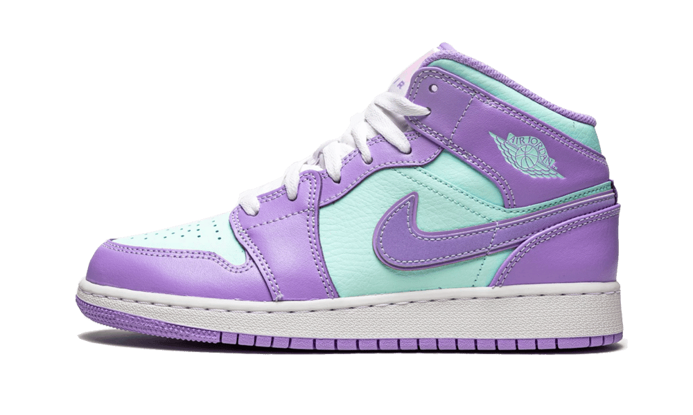 Air Jordan 1 Mid Purple Aqua GS Newking Store