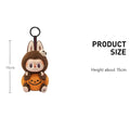 POP MART Labubu Happy Halloween Party Series-Citrouille assise Vinyle Peluche Pendentif