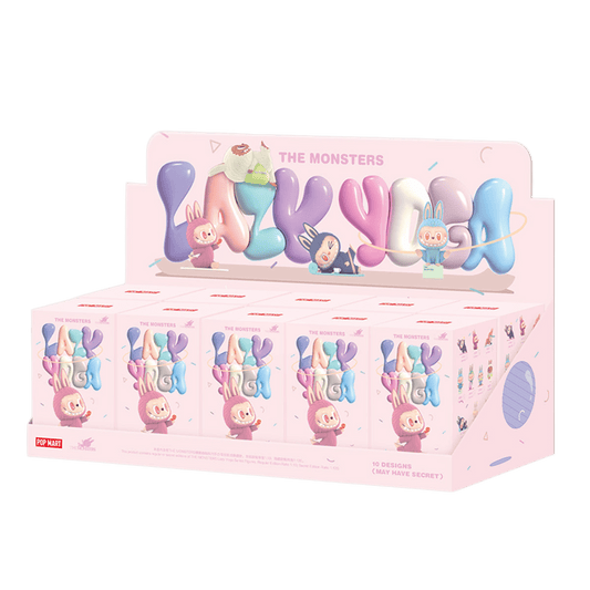 Pop Mart Labubu The Monsters Lazy Yoga Series Figures Sealed Case (10 Blind Boxes)