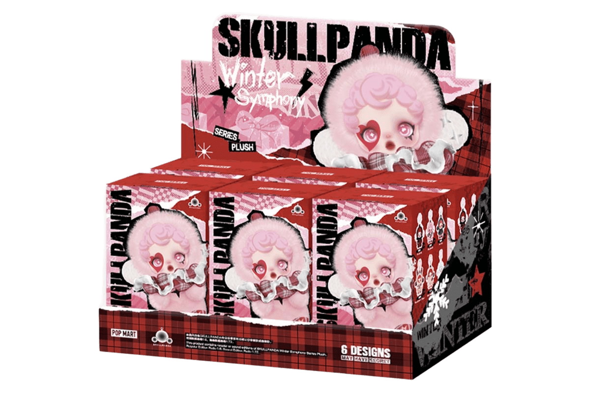 Pop Mart SKULLPANDA Winter Symphony Series Vinyl Face Plush Pendant Sealed Case (6 Blind Box)