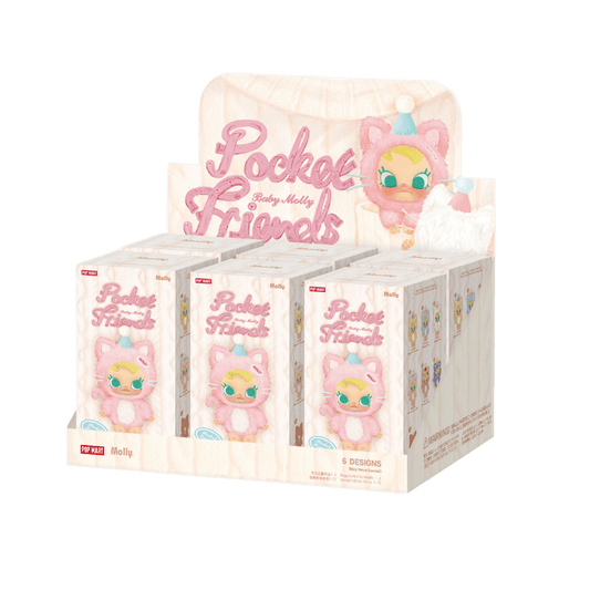 Pop Mart Baby Molly Pocket Friends Series Vinyl Plush Pendant Sealed Case (6 Blind Box)