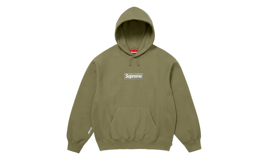 Supreme Box Logo Hooded Sweatshirt (FW25) Light Olive