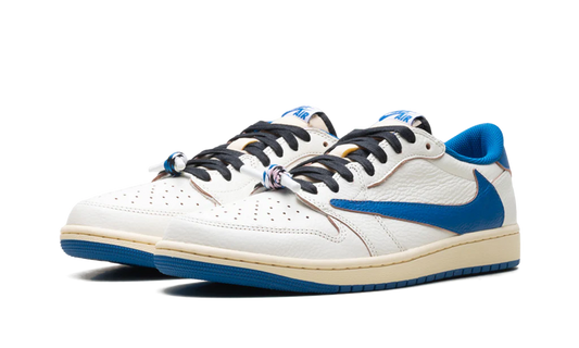 Air Jordan 1 Retro Low OG SP Fragment x Travis Scott Sail Military Blue