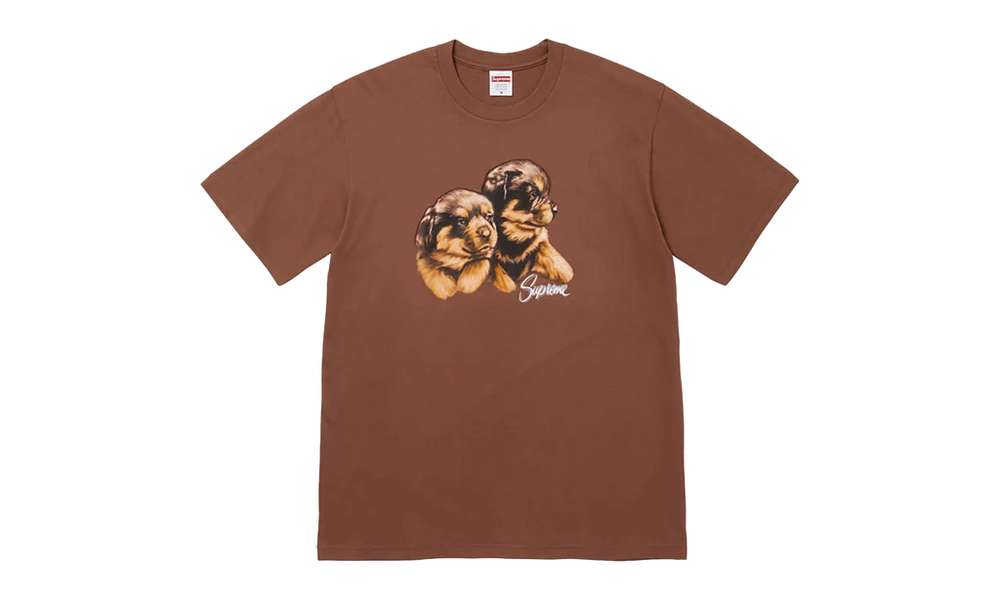 Supreme Puppies Tee Brown