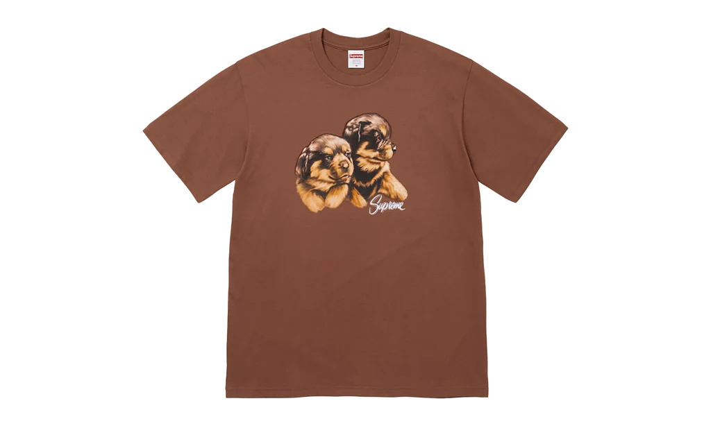 Supreme Puppies Tee Brown