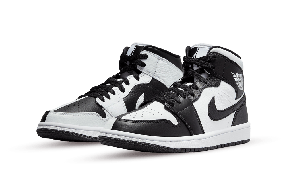 Air Jordan 1 Mid Split Black White Women s Newking Store