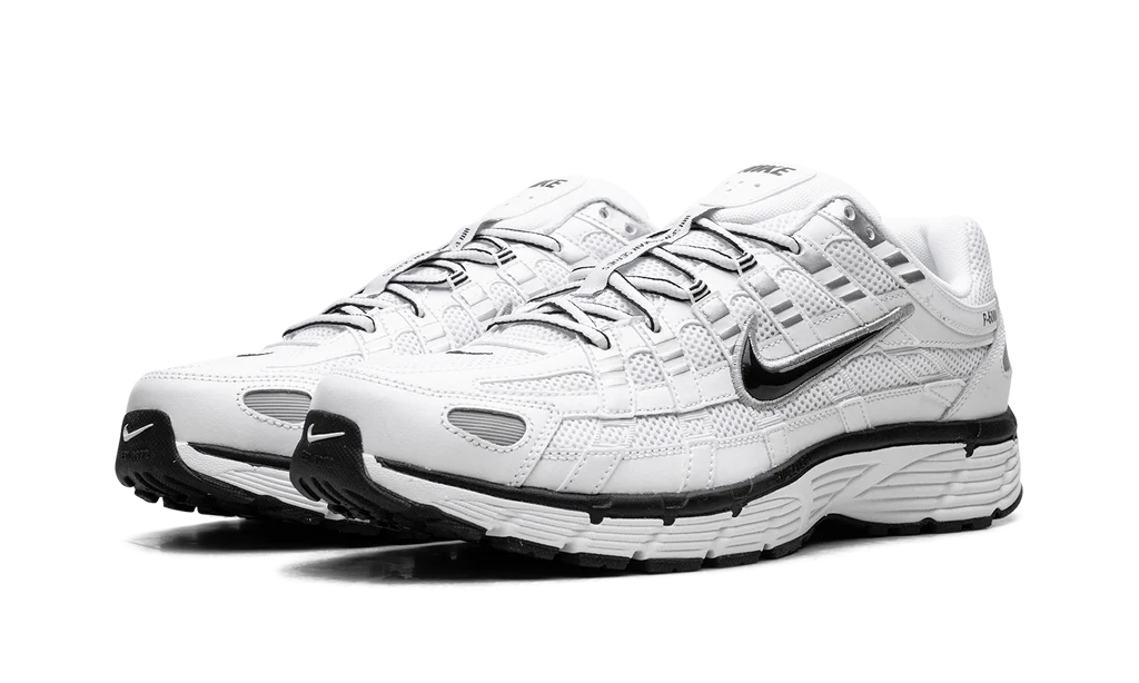 Nike P-6000 White Metallic Silver Black