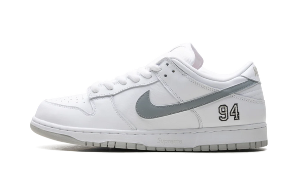 Nike SB Dunk Low Supreme 94 White Metallic Silver