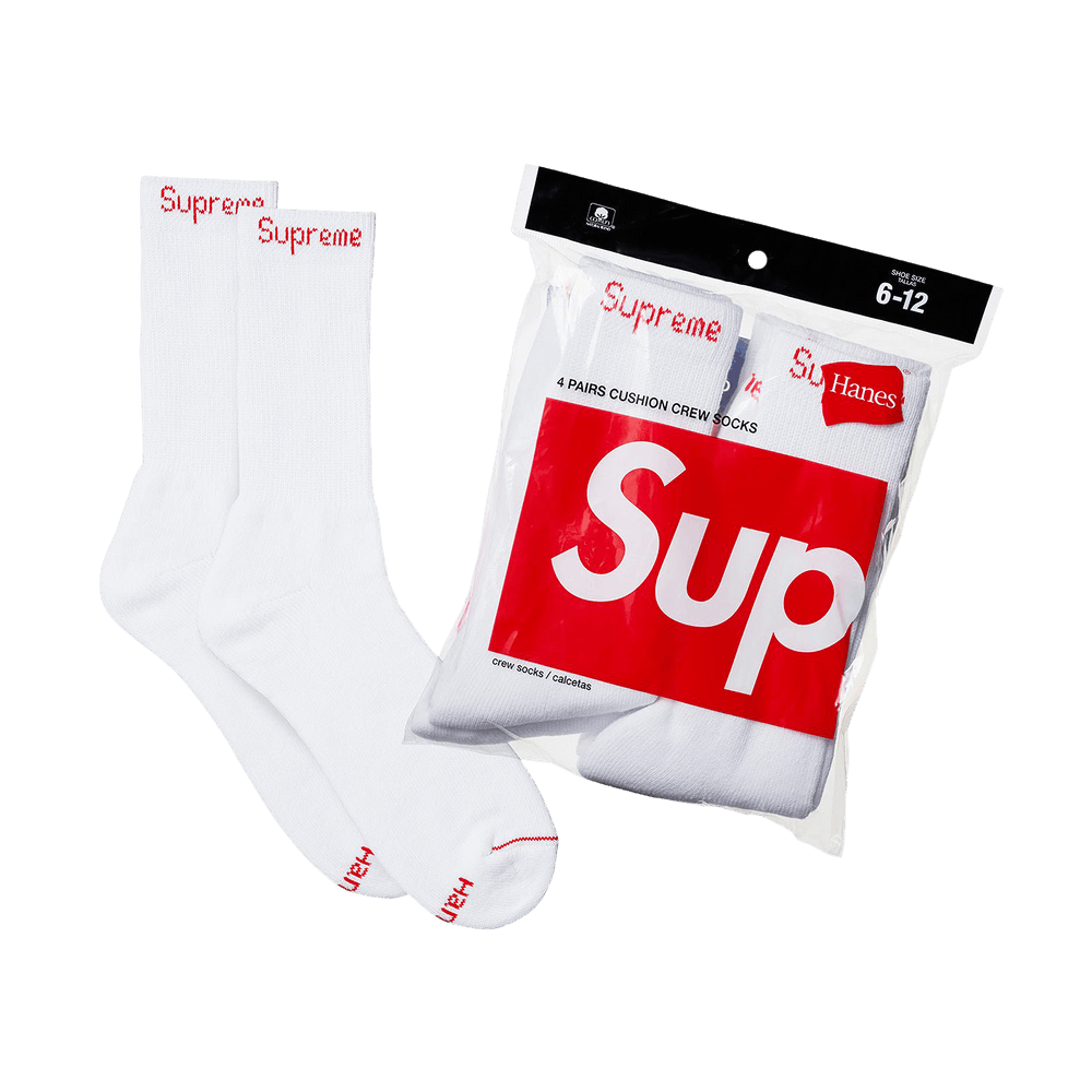 Supreme x Hanes Crew Socks (4 Pack)