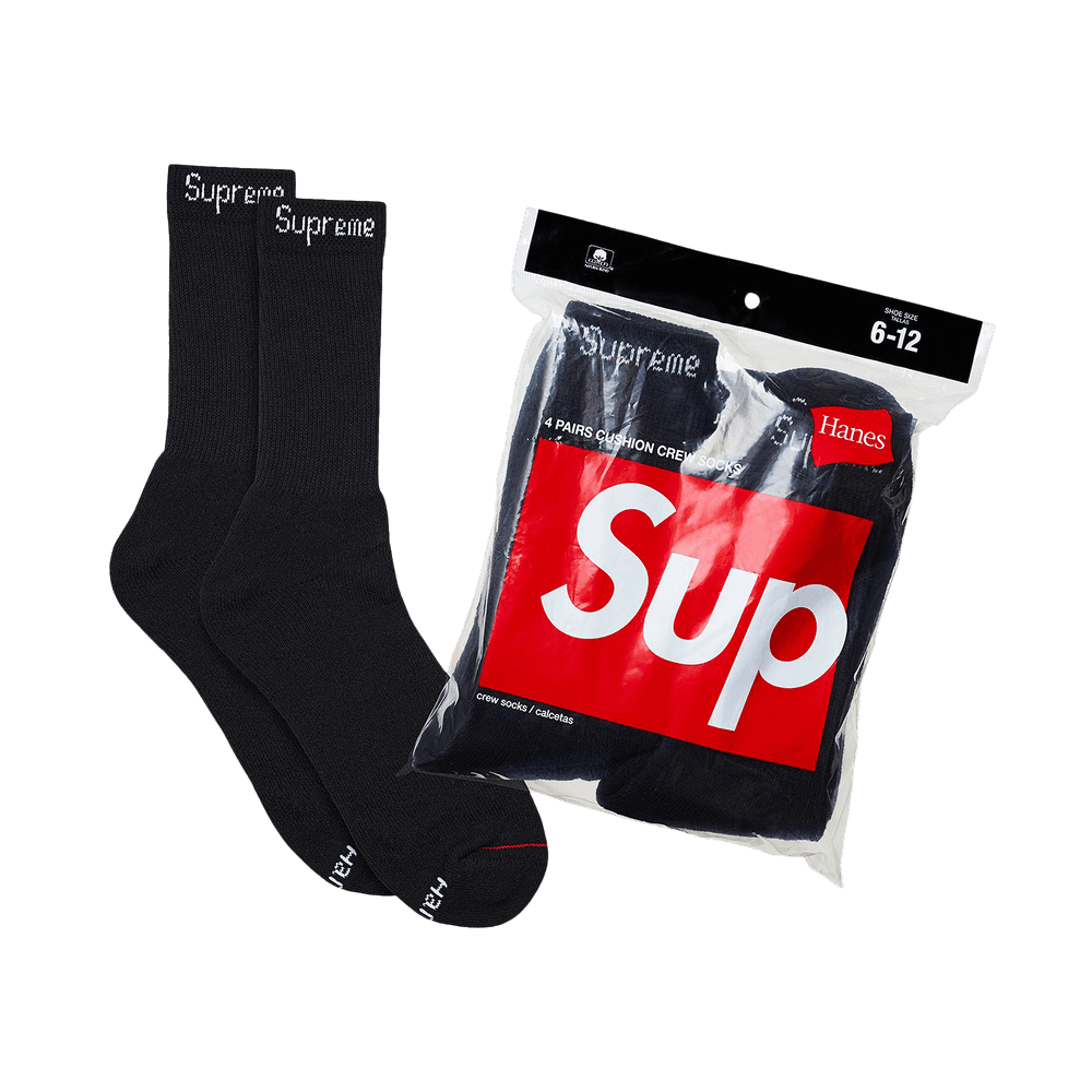 Supreme x Hanes Crew Socks (4 Pack)