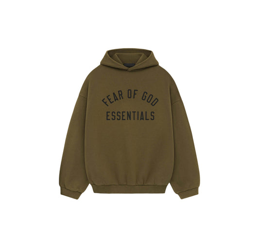 Fear of God Essentials Fleece Hoodie Olive