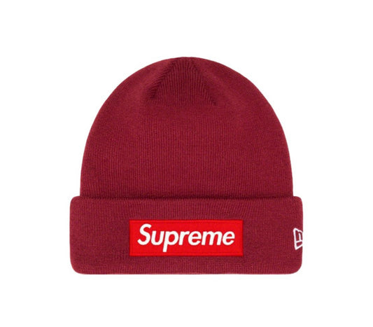 Supreme New Era Box Logo Beanie (FW22) Cardinal