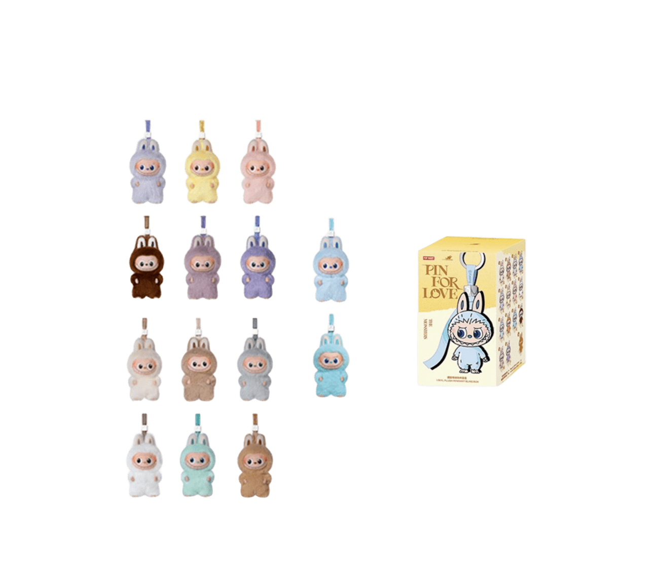 Pop Mart Labubu The Monsters Pin for Love Series Vinyl Plush Pendant (A-M) Sealed Case