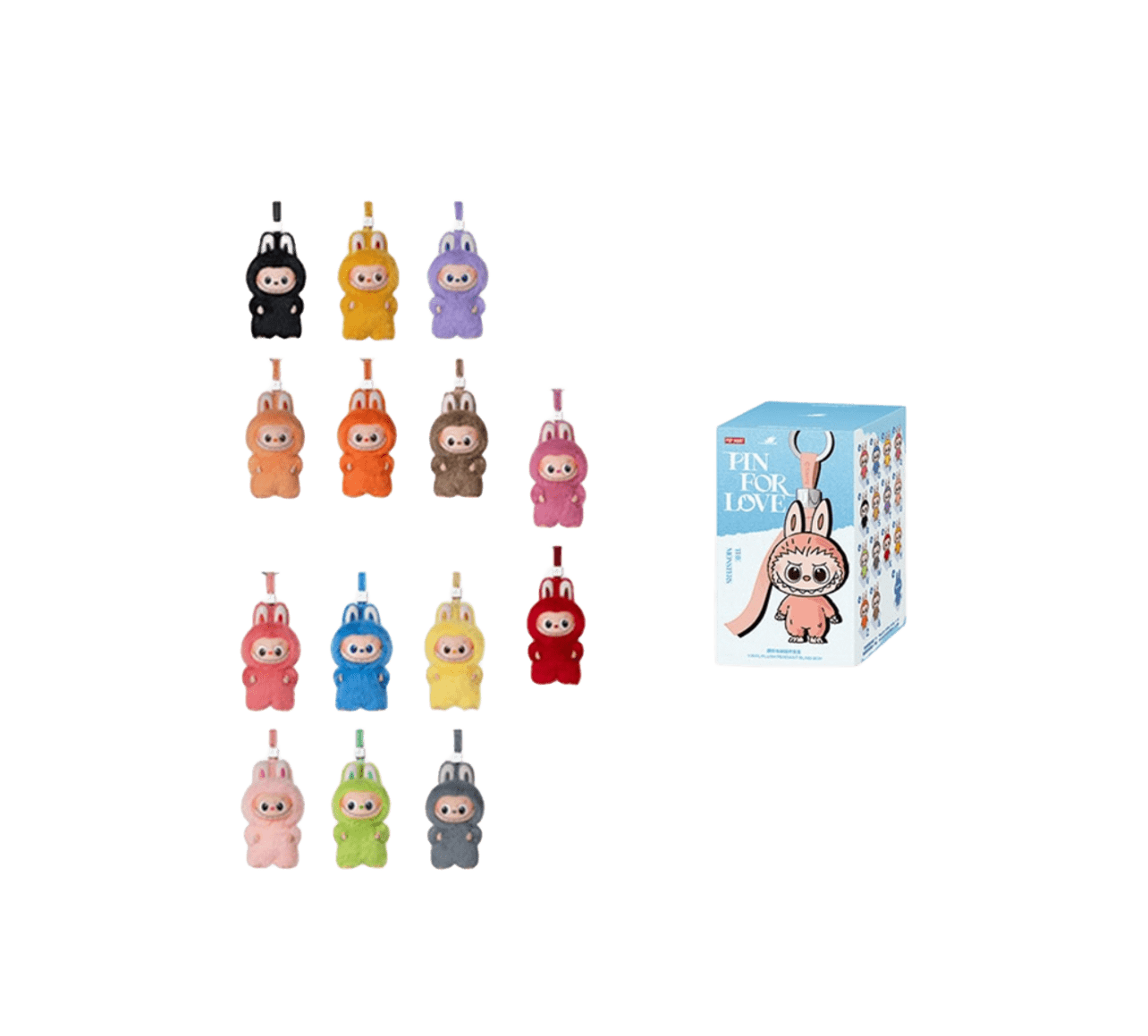 Pop Mart Labubu The Monsters Pin for Love Series Vinyl Plush Pendant (N-Z) Sealed Case