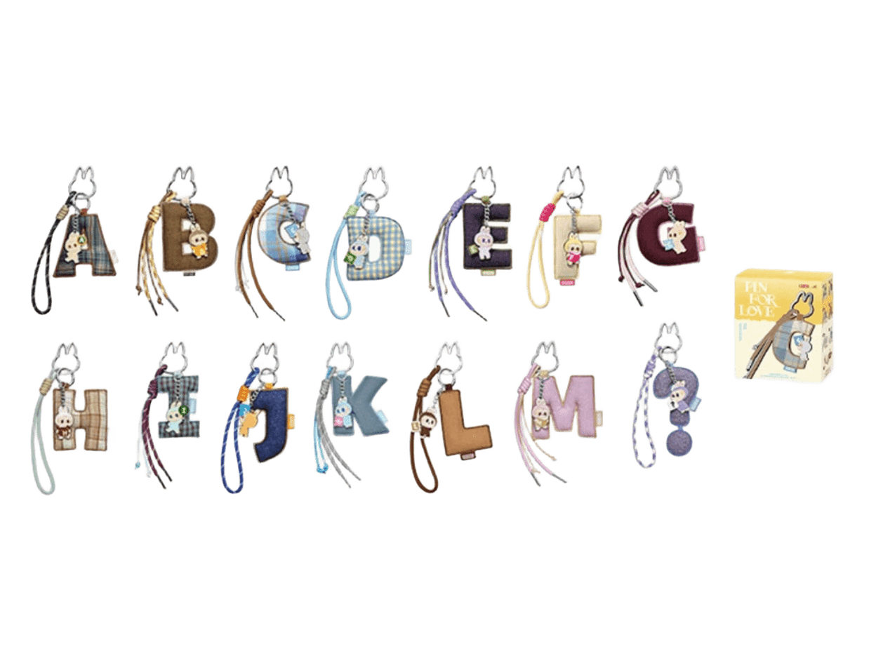 Pop Mart Labubu The Monsters Pin for Love Series Letter Pendant (A-M) Sealed Case