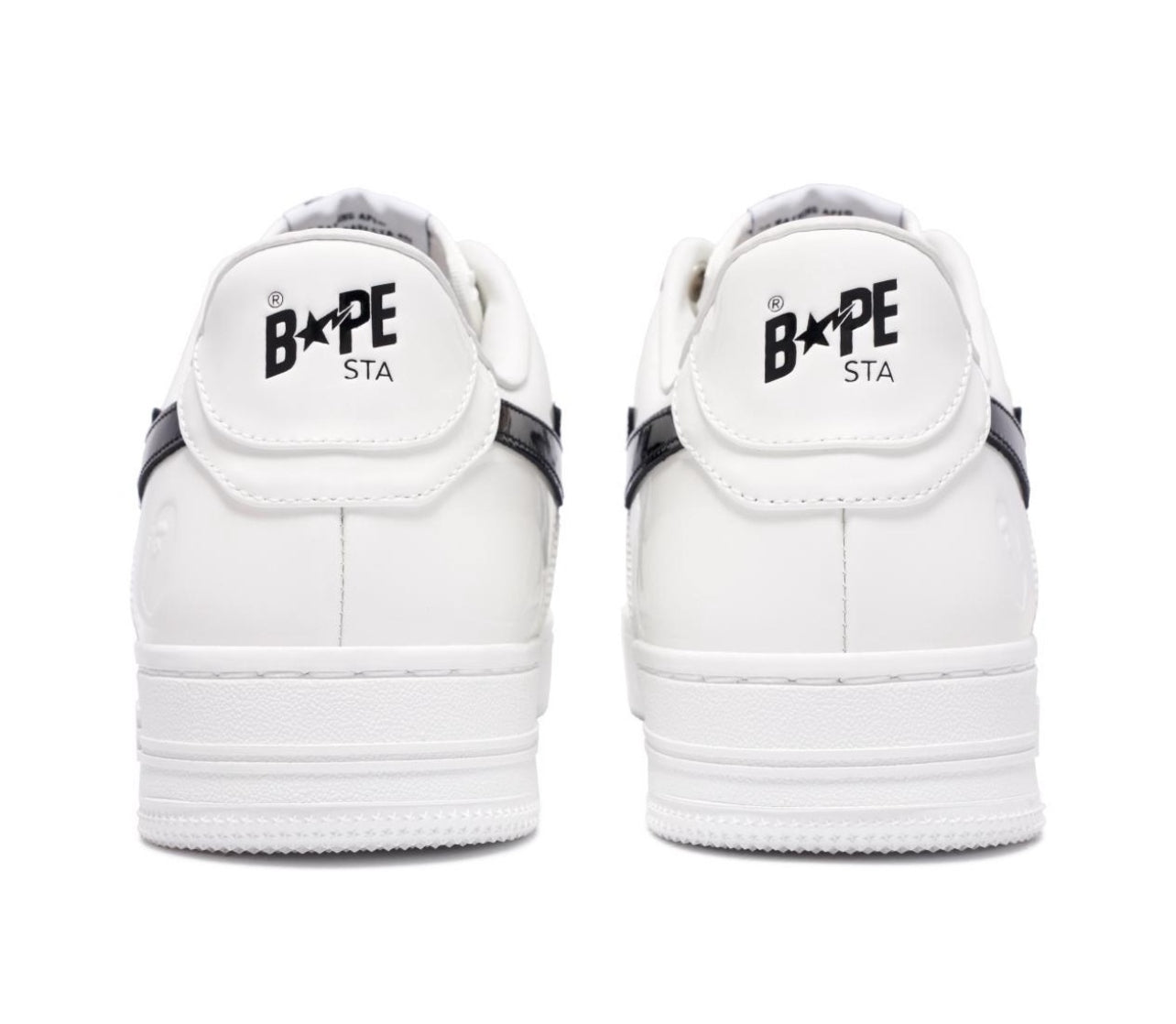 A Bathing Ape Bape Sta #2 White Patent