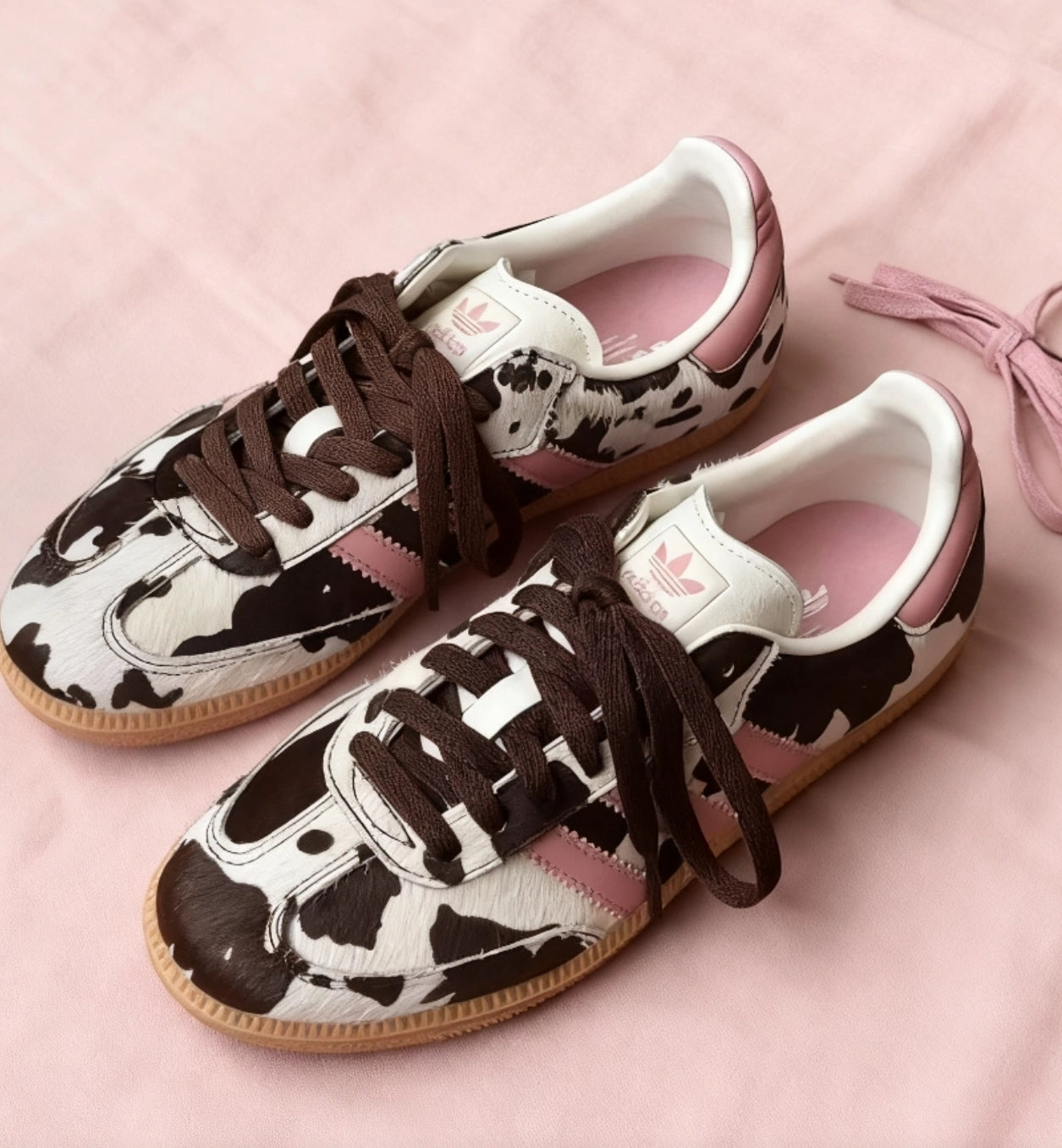 Adidas Samba OG Cow Print Dark Brown Wonder Mauve (Women's)