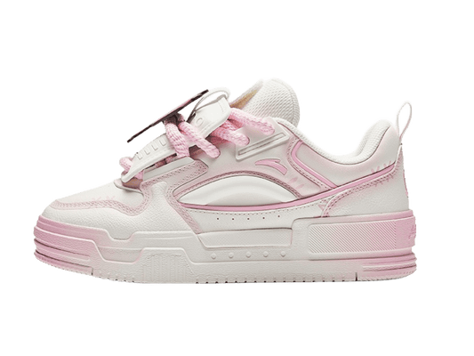 POP MART X Molly x Anta Collaboration 'TV SHOW' Low Top Casual Shoes Women's White Pink