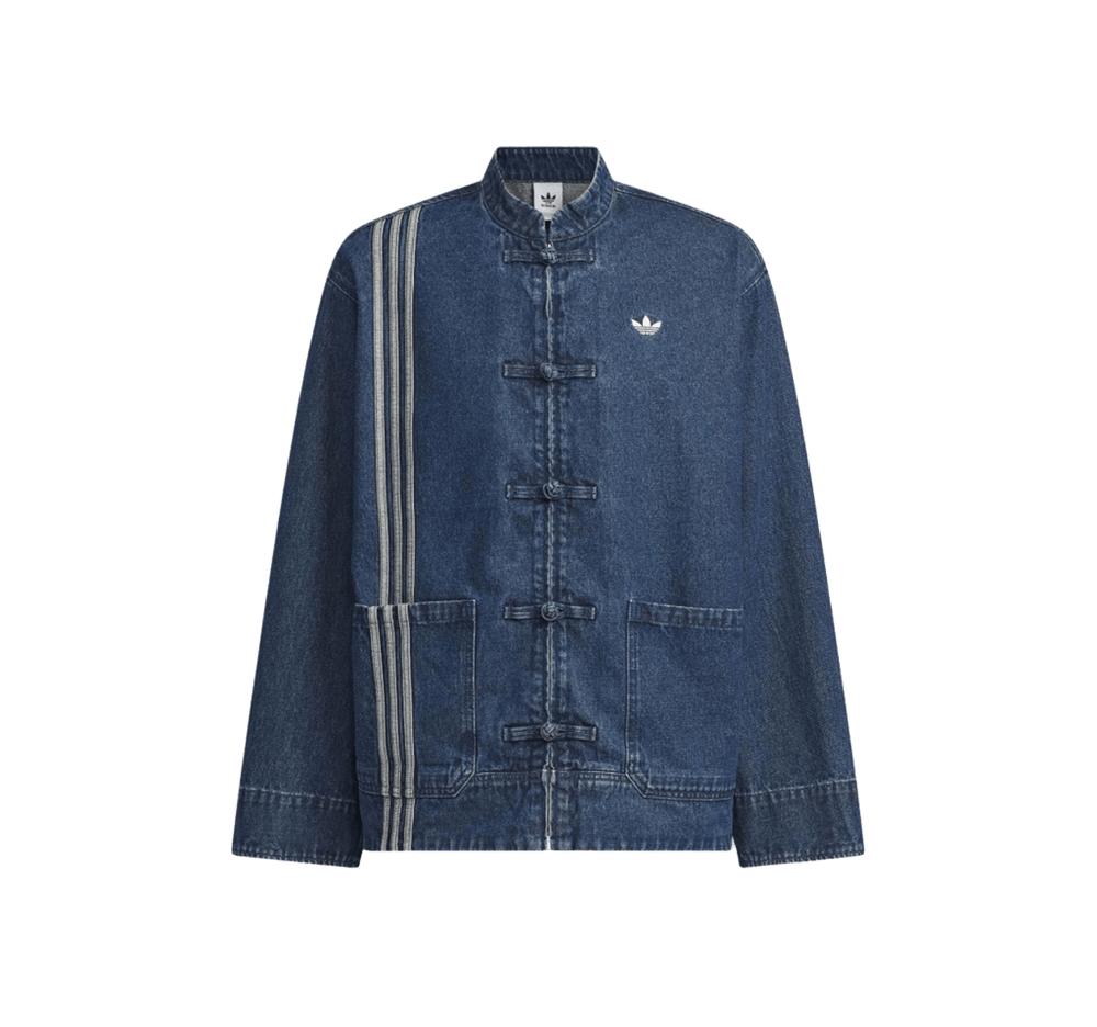 Adidas CTT Oversized Chinese Track Top 3.0 Gender Neutral Jacket (Asian Sizing) Medium Blue Denim