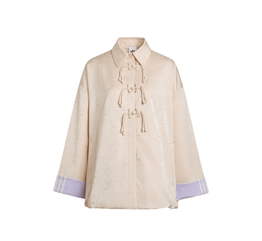 Adidas Womens New Chinese Loose Fit Shirt Jacket (Asia Sizing) Wonder Quartz