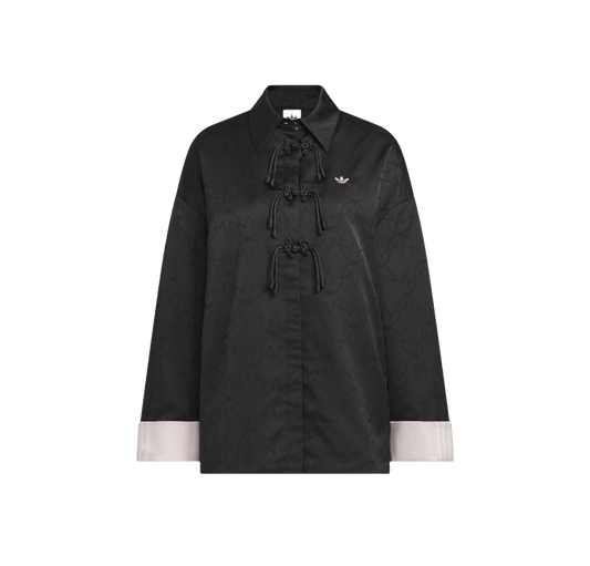 Adidas Womens New Chinese Loose Fit Shirt Jacket (Asia Sizing) Black