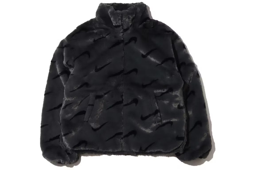 Nike Women's Printed Faux Fur Jacket (Asia Sizing)