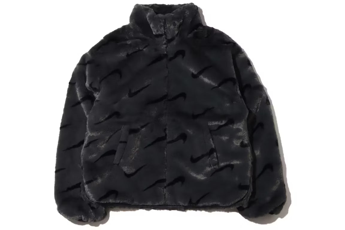 Nike Women's Printed Faux Fur Jacket (Asia Sizing)