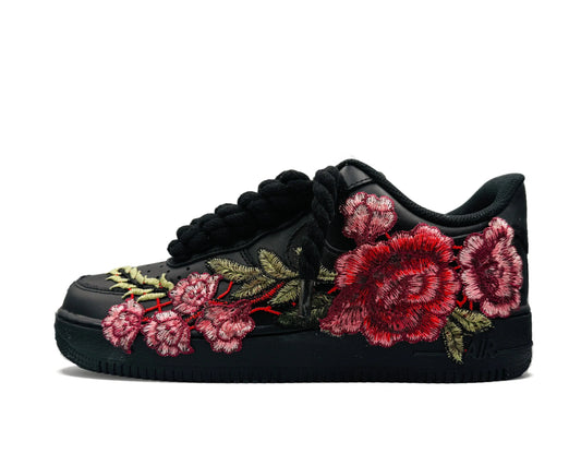 Nike Air Force 1 Low '07 Black/Rose Rope Laces