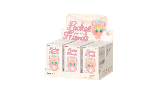 Pop Mart Baby Molly Pocket Friends Series Vinyl Plush Pendant Sealed Case (6 Blind Box)