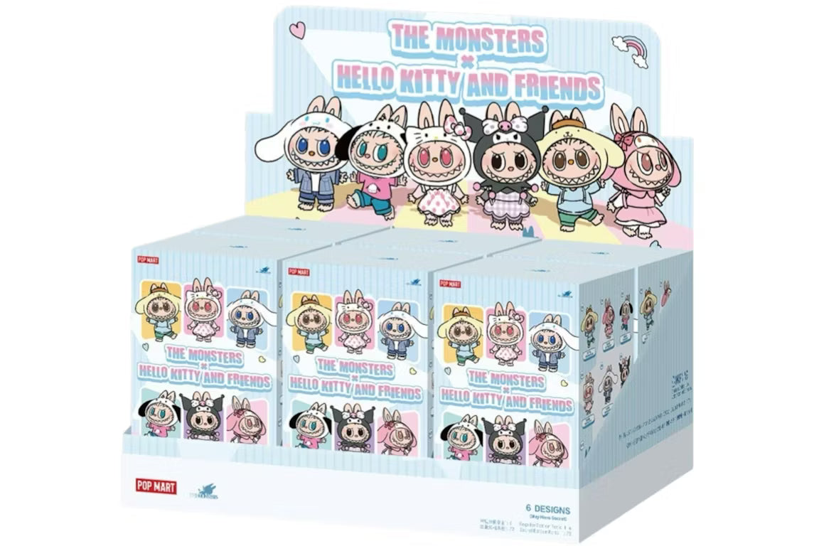 Pop Mart The Monsters Labubu x Hello Kitty and Friends Series Sealed Case (6 Blind Box)