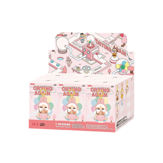 Pop Mart CryBaby Crying Again Series Vinyl Face Plush Sealed Case (6 Blind Box)
